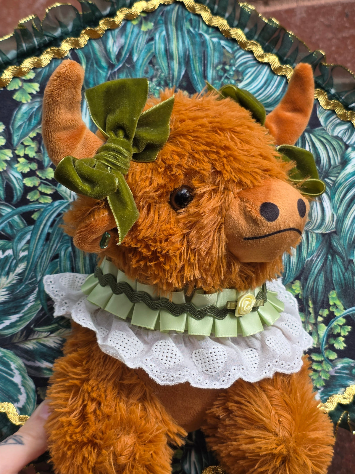 Highland cow cottage girl